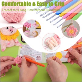 OWLMATE 9 Piece Crochet Hook Set, Crochet Hook Set, Crochet Hook, Includes Stitch Markers - Perfect for Beginners and Experienced Crochet Lovers