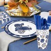 AnyDesign 25 Set Fall Party Supplies Kit Blue Porcelain Pumpkin
