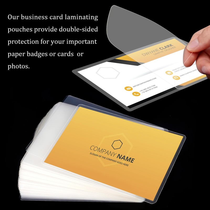 100Pcs 3x5 Index Card Laminating Pouches File Card Laminating Pouches