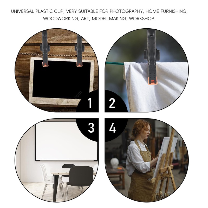 Atelierate 24X Spring Clamps, Plastic Glue Clamps for Universal Use