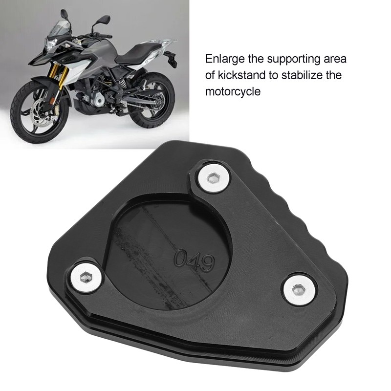 Motorcycle Kickstand Extender Pad Support Plate Aluminium Alloy Replacement for