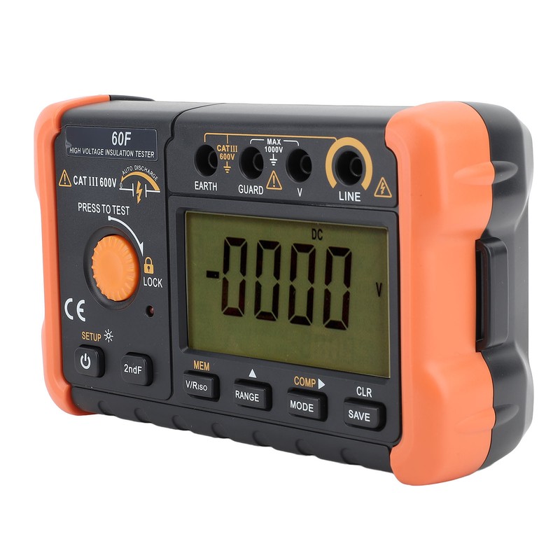 Insulation Tester Megohmmeter 50V~2500V Resistance Meter 1.3mA with Overload Protection