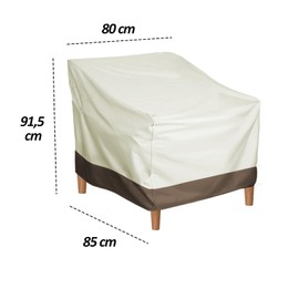 Outdoors Garden Chair Cover 2 Pack, Heavy Duty Dining Chair and Waterproof UV Resistant Outdoor Furniture Cover for Stacking Chairs Armchairs, 80x85x91.5cm (Beige)