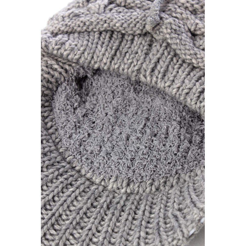 Winter Warm Fashion Knit Adjustable Warm Chenille Lined Winter Knit