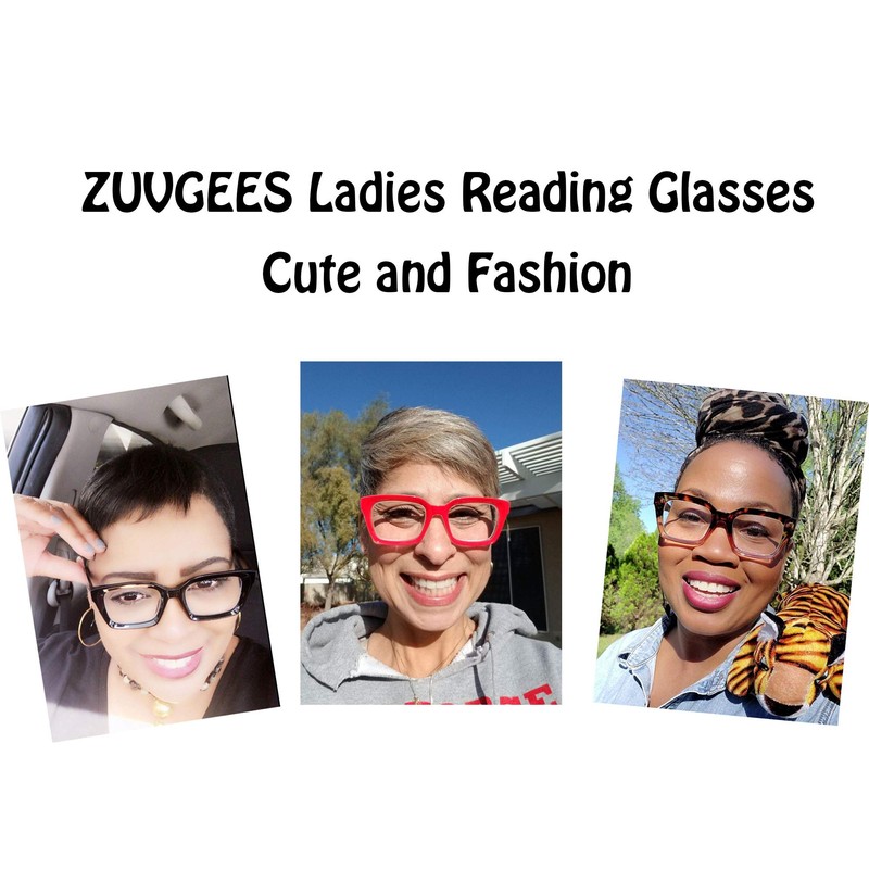 ZUVGEES Retro Style Oversized Blue Light Blocking Large Glasses Frame