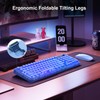 GLB Wireless Keyboard and Mouse Combo, RGB Backlit Rechargeable Full-Size