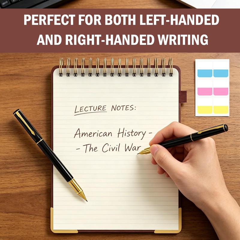 EVNEED 2 Pack Top Spiral Notebook, A4 Hardcover Top Bound