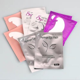 U Shape Notch Eye Gel Pads - 50 Pairs of Eyelash Lash Extension Under Eye Gel Pads with Smooth Front Side and Collagen Back Side