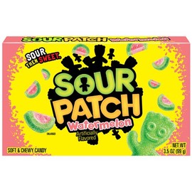 Sour Patch Watermelon Soft & Chewy Gummy Candy - Movie Theater Box, 3.5 Ounce (Pack of 36)