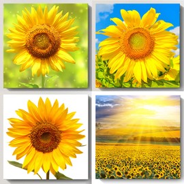 Sunflower picture frame golden success peace great luck fortune big money money storm living room entrance 50x50 60x60 04 / 해바라기 액자 황금 성공 평화 대운 복덩이 큰돈 돈벼락 거실 현관 50x50 60x60 04