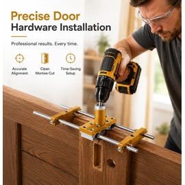 Door Lock Mortise Jig Kit for Wooden Doors – Precision Hole Opener Tool for Lock Installation & Carpentry