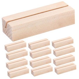 Ciieeo 24Pcs Wooden Card Holder Stand Rustic Table Number Holders for Weddings Parties and Events Elegant Photo and Place Card Display Stands