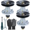 BOSFLAG 3 Pack Pre-Greased AUC15811 Spindle with GX22616 Pulley Replaces