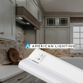 American Lighting 12-Inch LED Courant Undercabinet Light with One Receptacle, 5CCT, White Finish, 120V AC, 7.5W, 430 Lumens, CRI 90, 15 Amp, Ideal for Kitchen, Workspace, Retail Display, Under Shelve