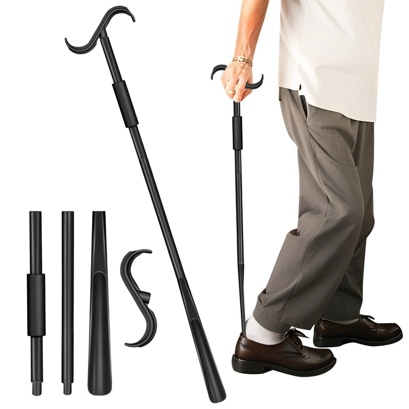 Ansevo 35 Inch Dressing Stick Shoe Horn, Sock Aid for