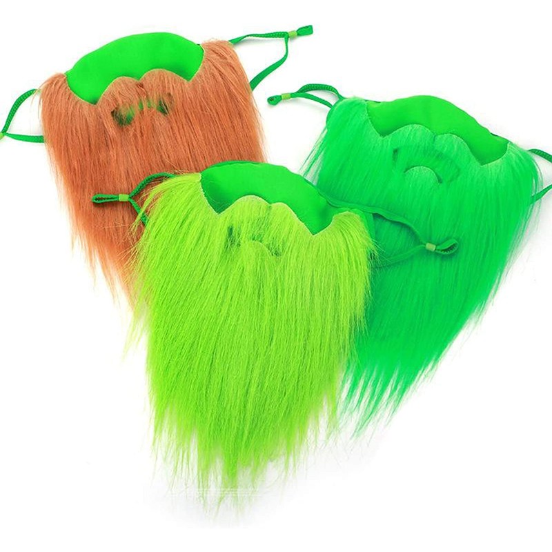 Fake Beard Leprechaun Beard Fake Mustache for St Patricks Day