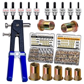 ASKWAY Rivet Nut Tool Set SAE & Metric 860 PCS SAE Pressure Rivet Nut Kit