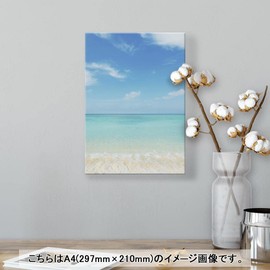igsticker 002856 Art Panel, Picture, Painting, Decoration, 11.7 x 8.3 inches (297 x 210 mm), A4, Photo, Wall Hanging, Wooden Frame, Interior, Stylish, Photo/Landscape, Sea, Sky Photography