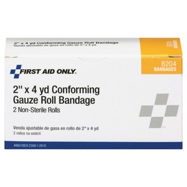 First Aid Only B204: 2" X4 Yd. Conforming Gauze Non-Sterile, 2/Box
