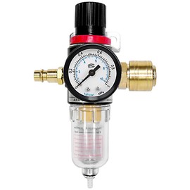 DAJASD Pressure Regulator Compressed Air 1/4 Inch Water Separator Compressed Air Regulator Compressor Accessories, Compressed Air Filter Water Separator with Water Separator Quick Couplings for