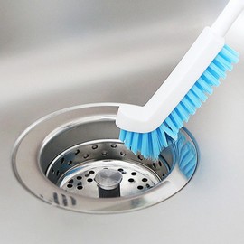 [Fool Love] Kitchen sink drain bottle cleaning length-adjustable L-shaped brush / [바보사랑] 주방 싱크대 배수구 보틀청소 길이조절 L자형 브러쉬