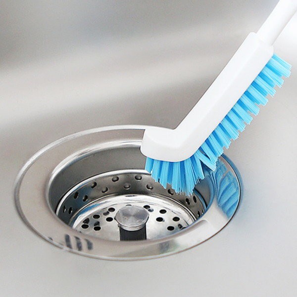 [Fool Love] Kitchen sink drain bottle cleaning length-adjustable L-shaped brush