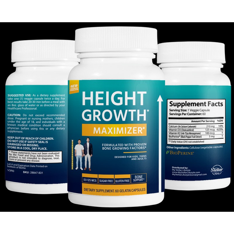 Height Growth Maximizer 3 Pack Maximizador de crecimiento en altura-60