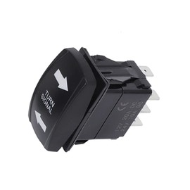 Foruly Turn Signal Rocker Switch Green LED On On/Off/On 4 Pin for ATV UTV Tractor Golf Cart Off-Road Universal Motor Internal Turn Signal Switch Light Turn Light Blinker Rocker Switch