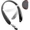 AMORNO AMORNO Foldable Bluetooth Headphones Wireless Neckband Headset with Retractable
