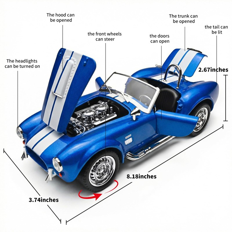 RZAPE Model Toy Car Kits for Adults 1/24 Diecast Cars