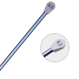 Coopay Knitting Needles 6.0mm UK Size, Knitting Needles 35cm Long, Metal Knitting Pins for Beginners Professional Knitters, Lightweight Knitting Needles for Arthritic Hands (Color Random)