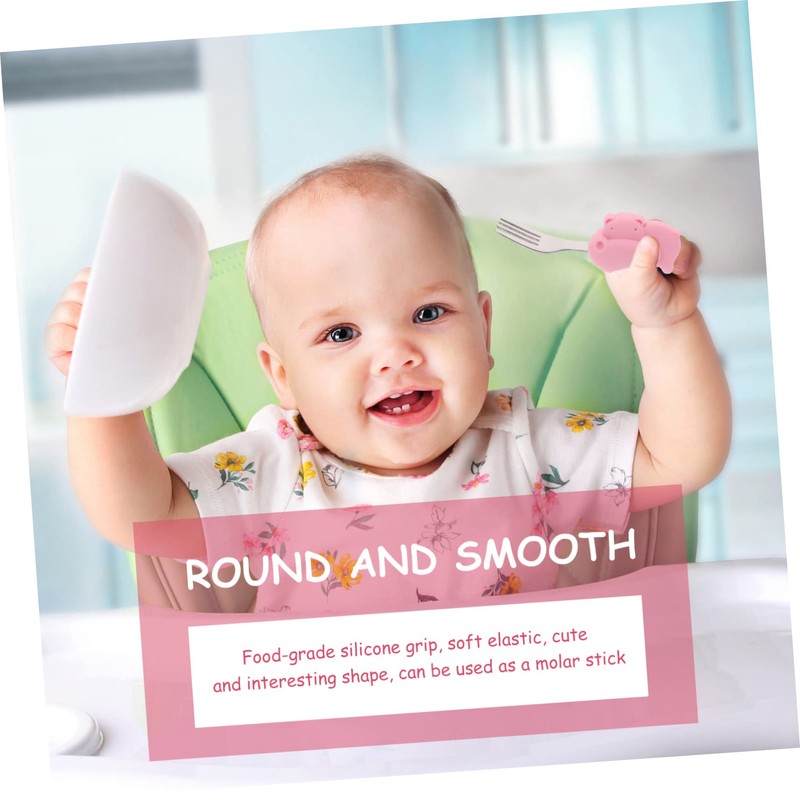 ABOOFAN 1Set Training Spoon and Fork Set Tableware for Handle