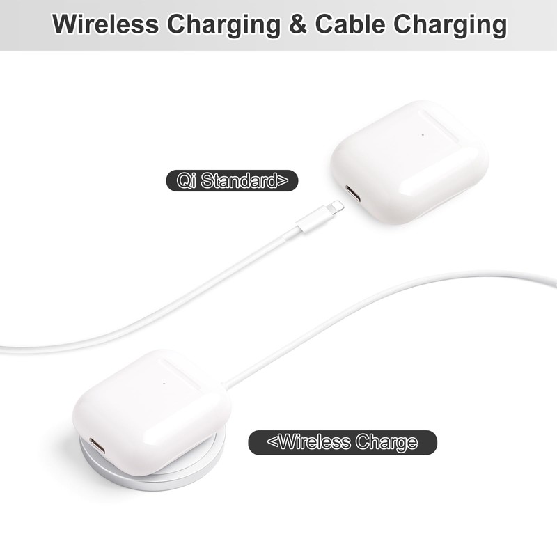Wireless Charging Case Compatible with Airpods 2nd and 1st Generation,