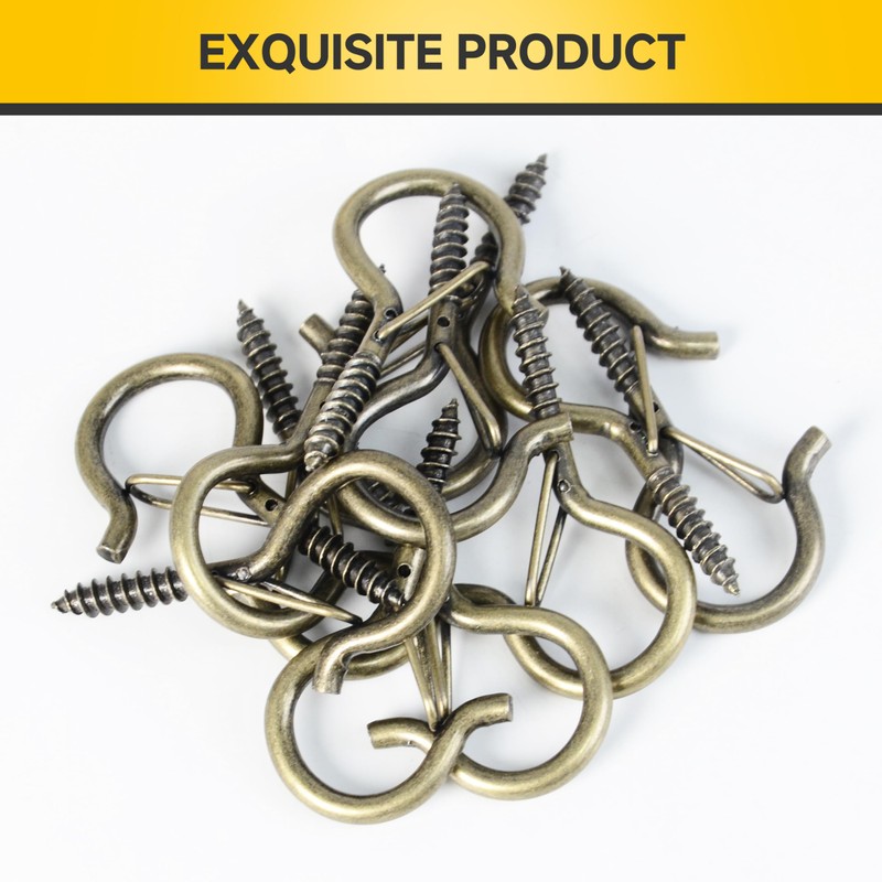 MYWISH 20-Pack Q Hanger Hooks with Safety Buckle, 2.2 Inches