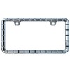 Creathome 3D Chrome License Plate Frames, Pure Zinc Alloy Metal