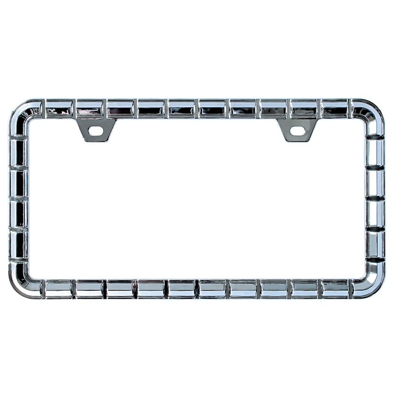 Creathome 3D Chrome License Plate Frames, Pure Zinc Alloy Metal