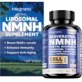 MEGNETA NMNH Supplement - 500mg Per Serving, Boosts NAD+ Levels, NAD Supplement Supports Immune Health & Anti-Aging, 60 Capsules