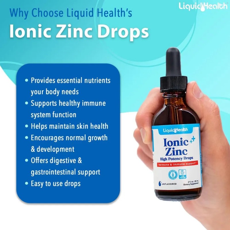 Liquidhealth Ionic Zinc 15mg, 2 Oz Zinc Liquid, Pure Zinc