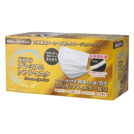 [Membership of the National Mask Industry Association] KOO Premium Soft Mask, Regular Size, 60 Masks