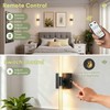 Battery Operated Wall Sconce Set of 2, 360 Lighting Wall