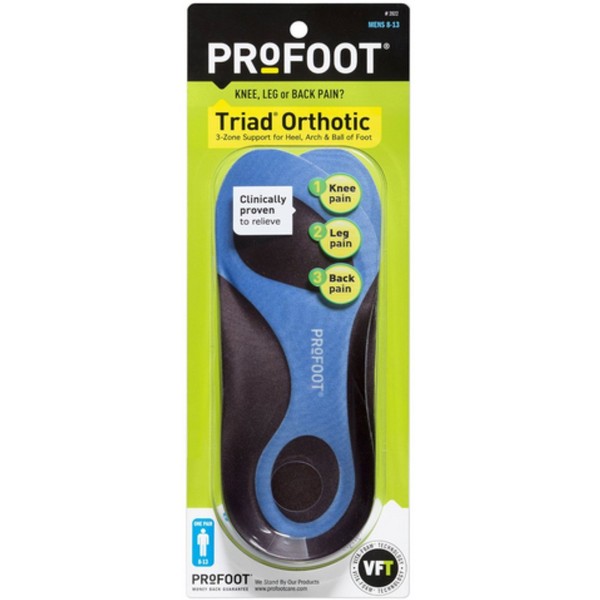 ProFoot Triad Insoles Men's Fits All 1 Pair (Pack of 5)