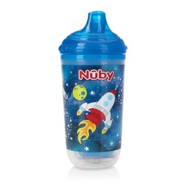 Nuby - Vaso Shine Boquilla Dura 10 Oz Azul