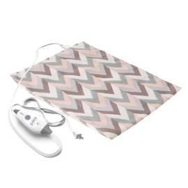 Pure Enrichment Pure Enrichment PureRelief Express Designer Series Electric Heating Pad - 12 x 15 Fast-Heating with 4 Heat Settings, Machine-Washable Fabric, & 2-Hour Auto Safety Shut-Off - Desert Herringbone