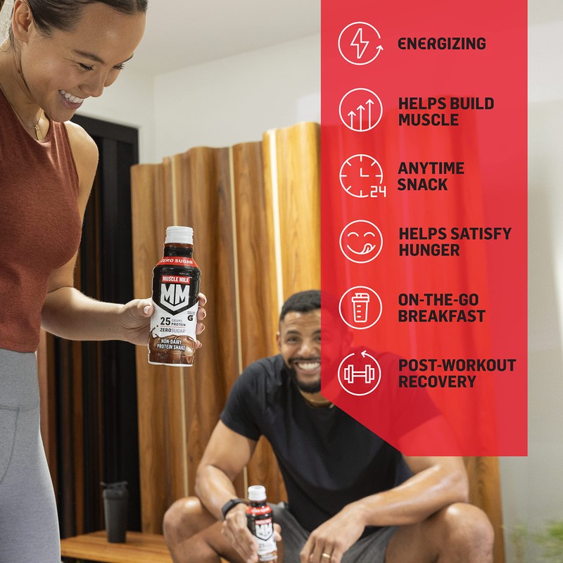 Muscle Milk Genuine Protein Shake, Chocolate, 14 Fl Oz Bottle,