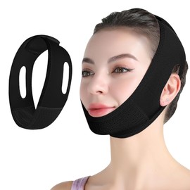 ChaneeHann Reusable V-Line Face Mask Black - Ergonomic Design, Breathable & Skin-Friendly for Firming Face Contour