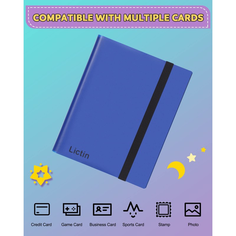 Lictin Trading Cards Album - 396 Side Loading Pocket with
