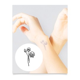 Inkbox Temporary Tattoos, Semi-Permanent Tattoo, One Premium Easy Long Lasting, Waterproof Temp Tattoo with For Now Ink - Lasts 1-2 Weeks, Pop of Color, 2 x 2 in
