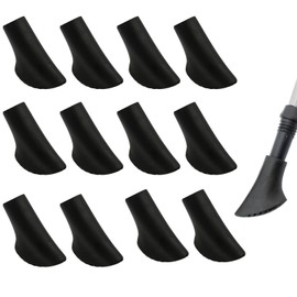 Nordic Walking Pads, 12 Pieces/6 Pairs, High-Quality Rubber Buffer for Asphalt and Terrain, Compatible with All Standard Nordic Walking Poles and Hiking Poles, 10 mm Diameter