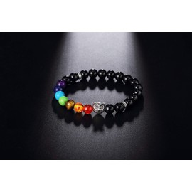 Sahoottie Owl Bracelet Owl Charm Bracelet Owl Gifts for Women Owl Gifts for Owl Lovers Owl Jewellery Crystal Bracelet for Women Black Obsidian Beaded Bracelets