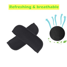 2 Pcs Car Seat Straps Shoulder Pads for Baby Stroller, Baby Stroller Seat Belt Strap Covers for Newborns Infants Kids, Baby Stroller Car Seat Strap Covers for Car Seats, Baby Stroller (Black)